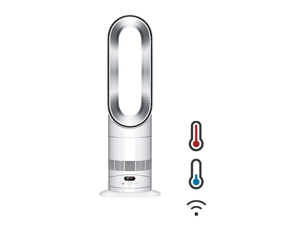 Dyson Hot+Cool HF1 bladlös värmefläkt i silver och vitt
