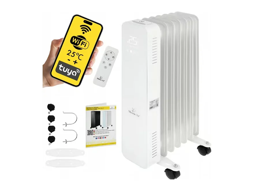 Mission Air OSLO 1500 W WiFi oljefyllt element, vit